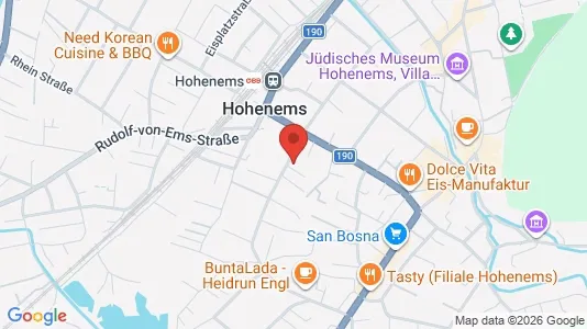 Apartments for rent i Hohenems - kort over placeringen