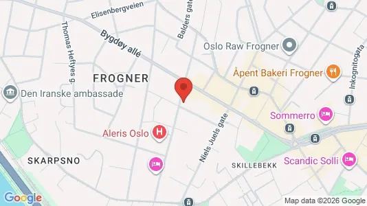 Apartments for rent i Oslo Frogner - kort over placeringen