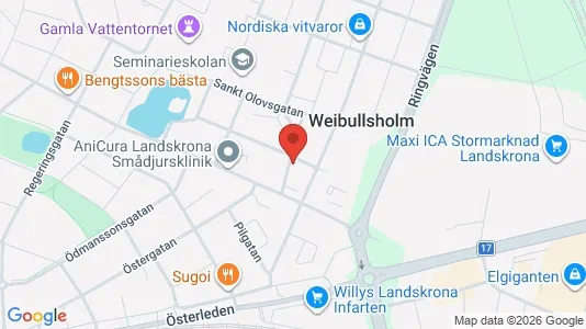 Apartments for rent i Landskrona - kort over placeringen