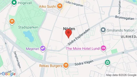 Apartments for rent i Lund - kort over placeringen