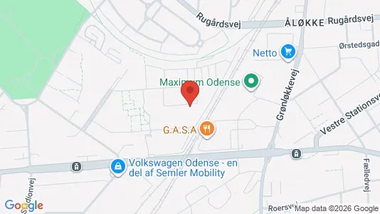 Apartments for rent i Odense V - kort over placeringen