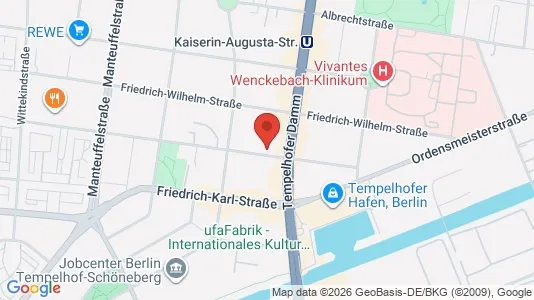 Apartments for rent i Berlin Tempelhof-Schöneberg - kort over placeringen