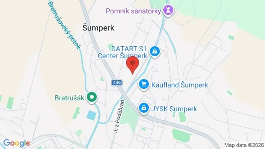 Apartments for rent i Šumperk - kort over placeringen