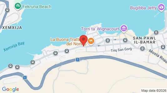 Apartments for rent i San Pawl il-Baħar - kort over placeringen