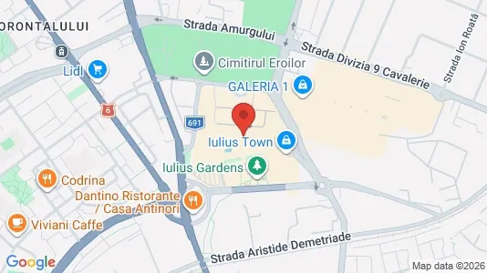 Apartments for rent i Timişoara - kort over placeringen