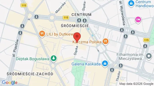 Rooms for rent i Szczecin - kort over placeringen