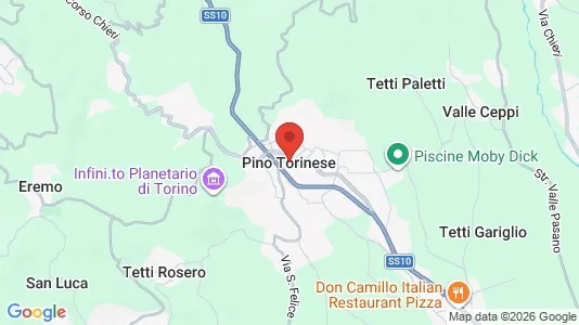 Apartments for rent i Pino Torinese - kort over placeringen