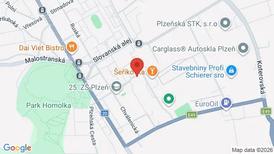 Apartments for rent i Plzeň-město - kort over placeringen
