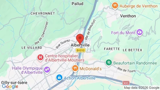 Apartments for rent i Albertville - kort over placeringen
