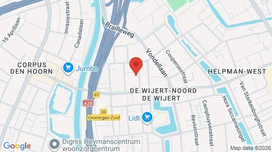 Apartments for rent i Groningen - kort over placeringen