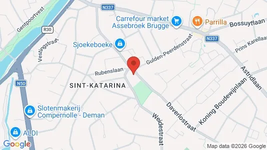 Apartments for rent i Brugge - kort over placeringen