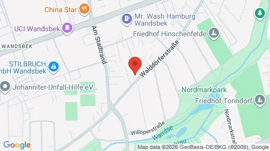 Apartments for rent i Hamburg Wandsbek - kort over placeringen