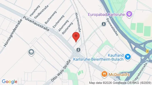 Apartments for rent i Karlsruhe - kort over placeringen