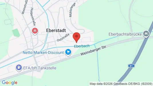 Apartments for rent i Heilbronn - kort over placeringen