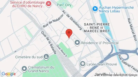 Apartments for rent i Nancy - kort over placeringen