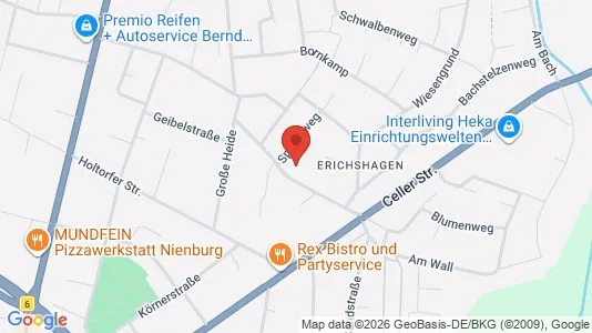 Apartments for rent i Nienburg/Weser - kort over placeringen