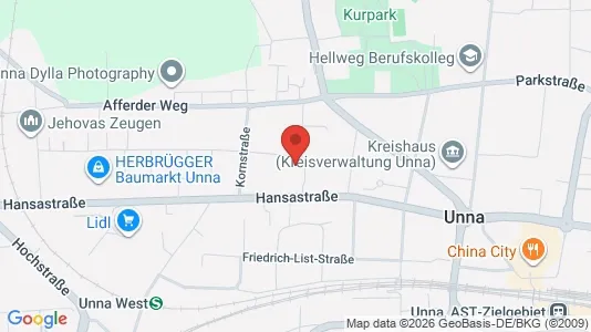 Apartments for rent i Unna - kort over placeringen