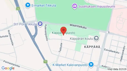 Apartments for rent i Pori - kort over placeringen