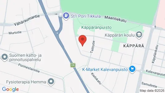 Apartments for rent i Pori - kort over placeringen