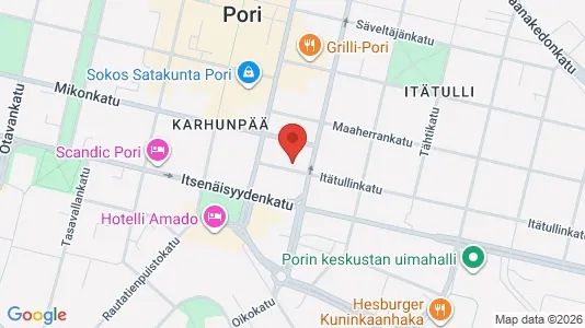 Apartments for rent i Pori - kort over placeringen