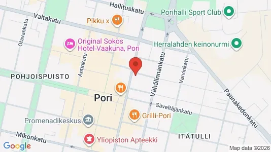 Apartments for rent i Pori - kort over placeringen