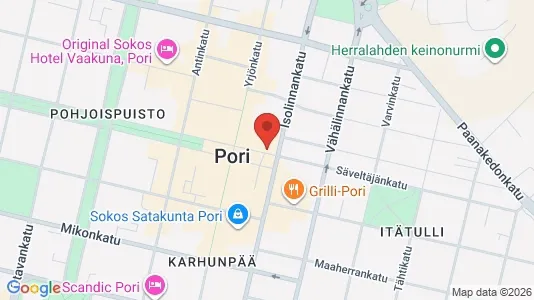 Apartments for rent i Pori - kort over placeringen