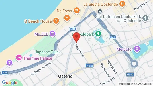 Apartments for rent i Oostende - kort over placeringen