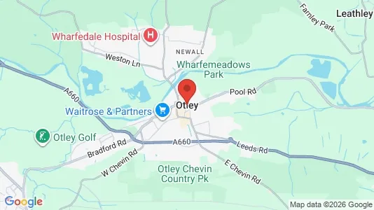 Houses for rent i Otley - West Yorkshire - kort over placeringen