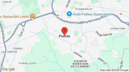 Houses for rent i Pudsey - West Yorkshire - kort over placeringen