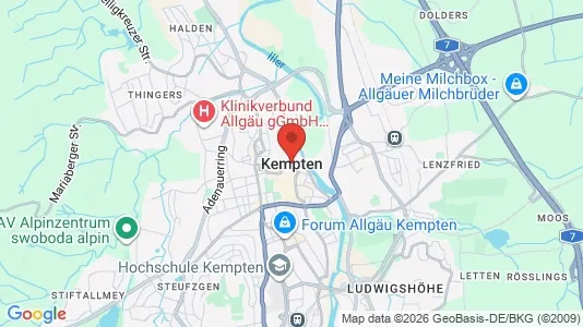 Apartments for rent i Kempten - kort over placeringen