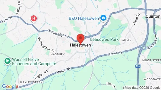 Houses for rent i Halesowen - West Midlands - kort over placeringen