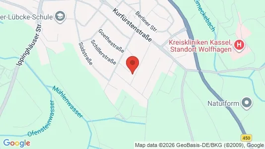 Apartments for rent i Kassel - kort over placeringen