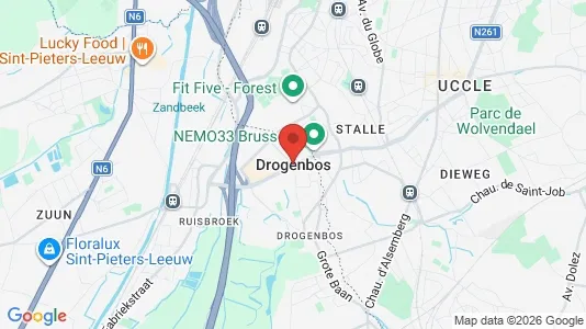 Apartments for rent i Drogenbos - kort over placeringen