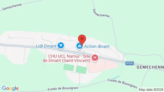 Apartments for rent i Dinant - kort over placeringen