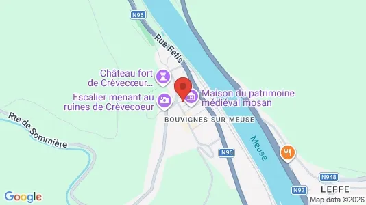 Apartments for rent i Dinant - kort over placeringen