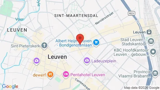 Apartments for rent i Leuven - kort over placeringen