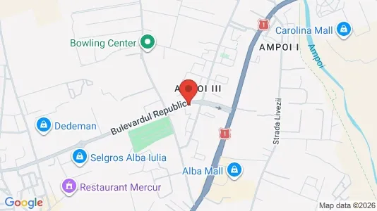 Apartments for rent i Alba Iulia - kort over placeringen