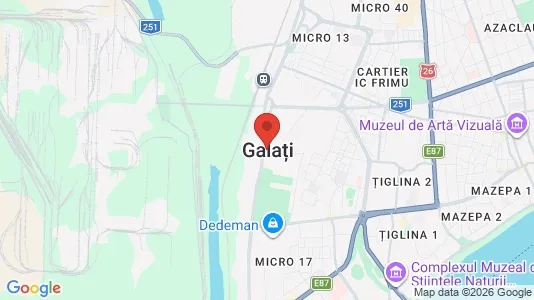 Apartments for rent i Galaţi - kort over placeringen