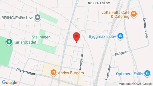 Apartments for rent i Eslöv - kort over placeringen