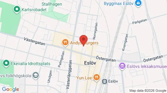 Apartments for rent i Eslöv - kort over placeringen