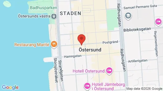 Apartments for rent i Östersund - kort over placeringen