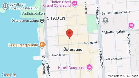 Apartments for rent i Östersund - kort over placeringen
