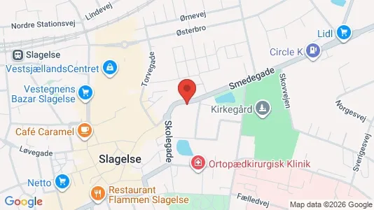 Apartments for rent i Slagelse - kort over placeringen