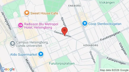 Apartments for rent i Helsingborg - kort over placeringen