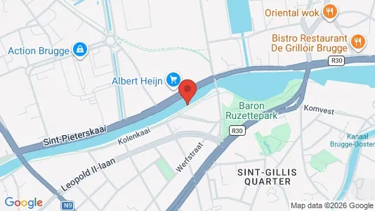 Apartments for rent i Brugge - kort over placeringen