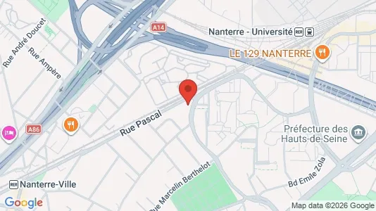 Apartments for rent i Nanterre - kort over placeringen