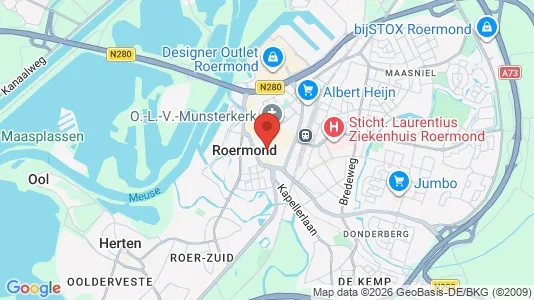 Apartments for rent i Roermond - kort over placeringen