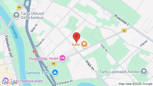 Apartments for rent i Võru - kort over placeringen