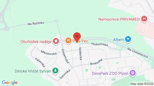 Apartments for rent i Plzeň-město - kort over placeringen