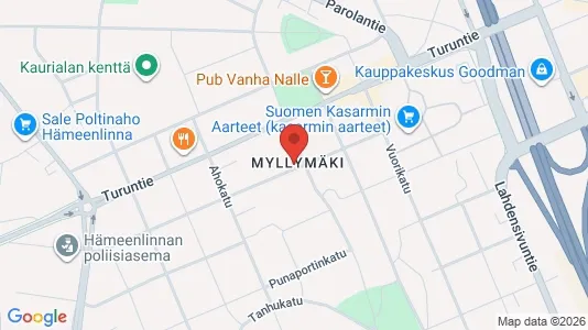 Apartments for rent i Hämeenlinna - kort over placeringen